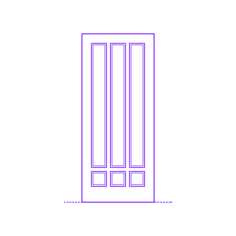 Buildings Exterior Doors Solid Entry Door Vertical 6 Panels Tall Digital Sketch Svg Design, Free Vectors File